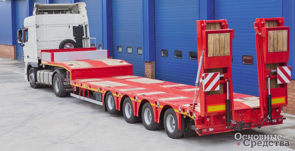Низкорамный полуприцеп Kässbohrer предлагает одну из самых высоких эксплуатационных характеристик для транспортировки тяжеловесных грузов