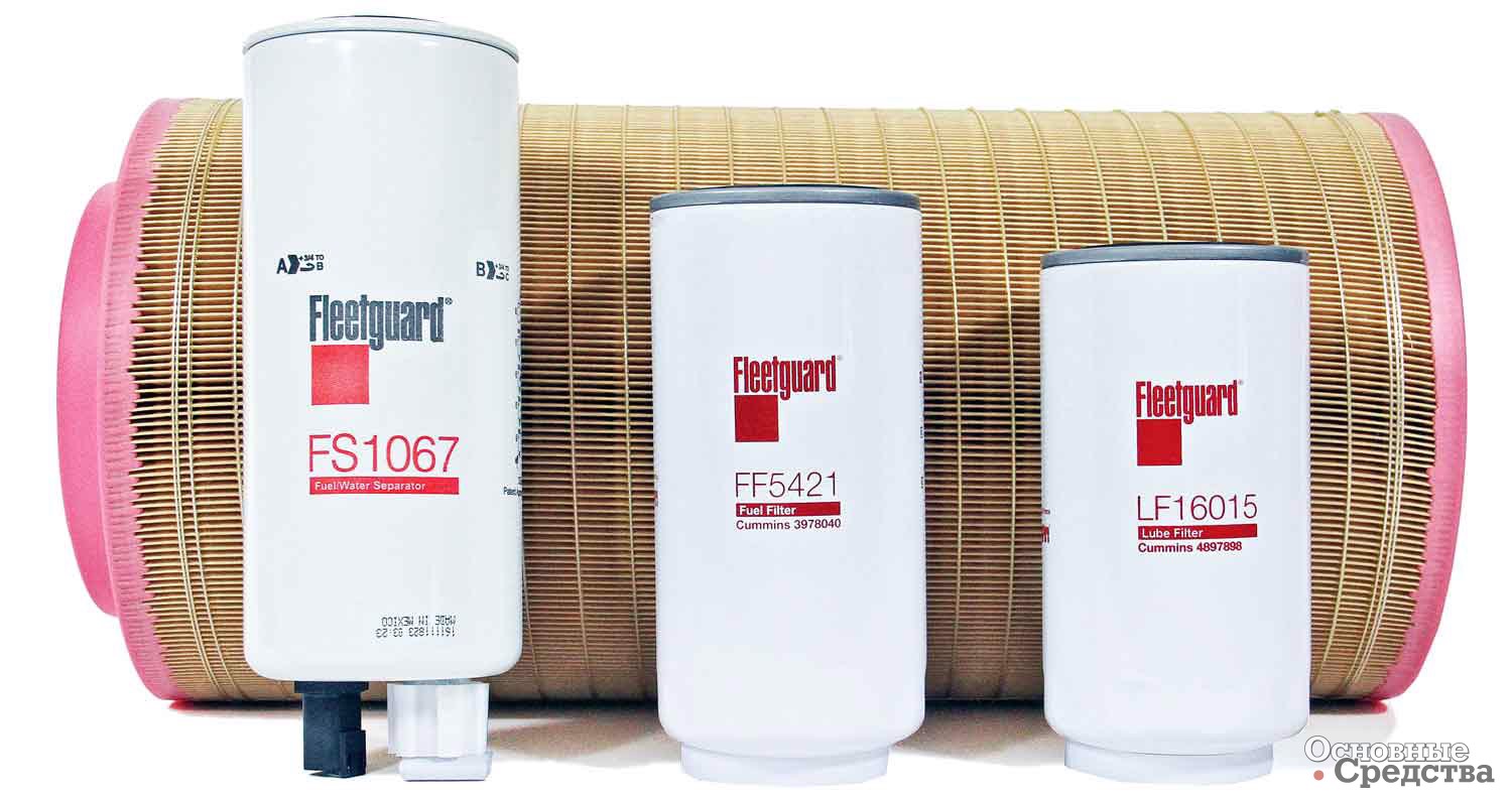 Комплект фильтров Fleetguard для двигателей Cummins® 2,8 и 3,8 л, которые устанавливаются на автомобили ГАЗ