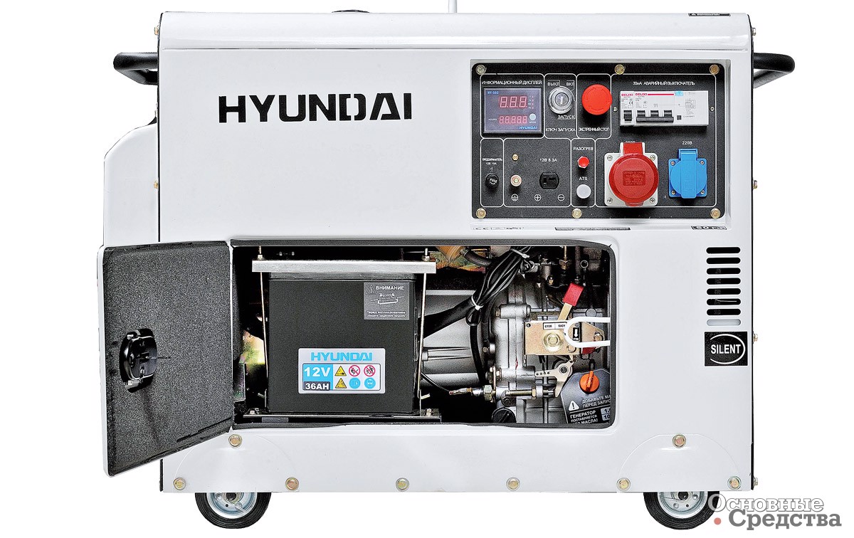Генератор Hyundai в шумопоглощающем кожухе