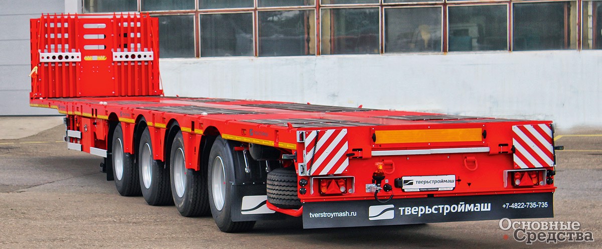 Полуприцеп-платформа «Тверьстроймаш» для перевозки грузов длиной до 30 м