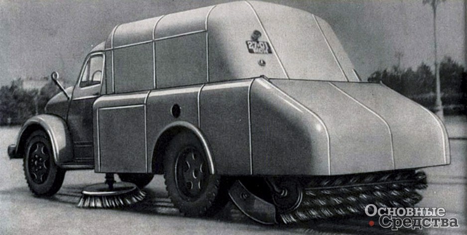 Советские подметальные машины ПУ-7 (1938 г.) и ПУ-20 (1955 г.)