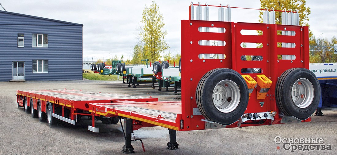 Полуприцеп-платформа Тверьстроймаш для  перевозки емкостей и больших по длине грузов