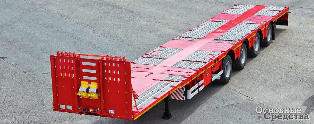 Полуприцеп-платформа Тверьстроймаш для грузов длиной до 26 м