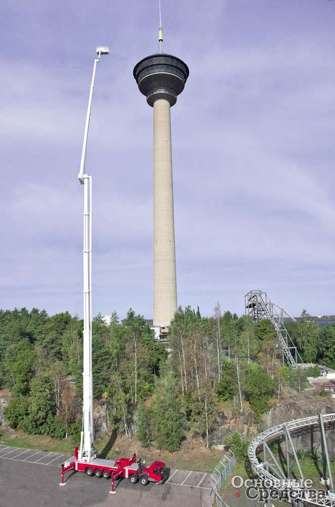 Область применения Bronto S 112 HLA – обслуживание ветровых турбин на высоте до 112 м, но универсальный АГП имеет сегодня самый широкий спектр применения