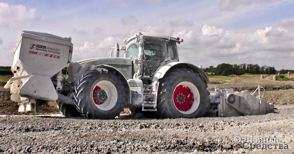 Навесная установка Wirtgen WS 250,  превращающая трактор в стабилизатор почвы, преобразующий несвязанные грунты в ценный стройматериал