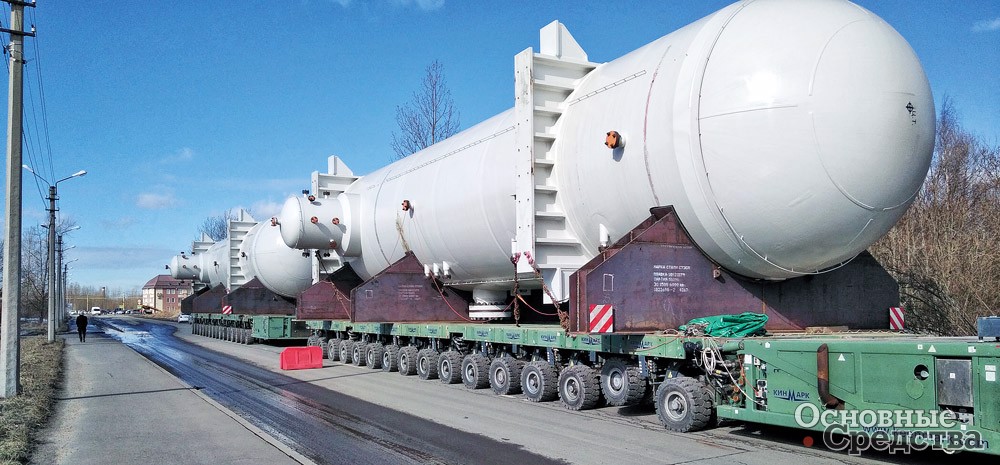 Транспортировка реактора весом 700 т на SPMT Scheuerle