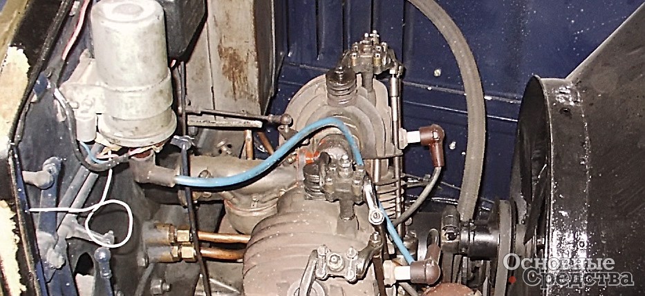 Рис. 7. Вид двигателя «НАМИ-1» музея НАО «Гидромаш» с модулем Scintilla