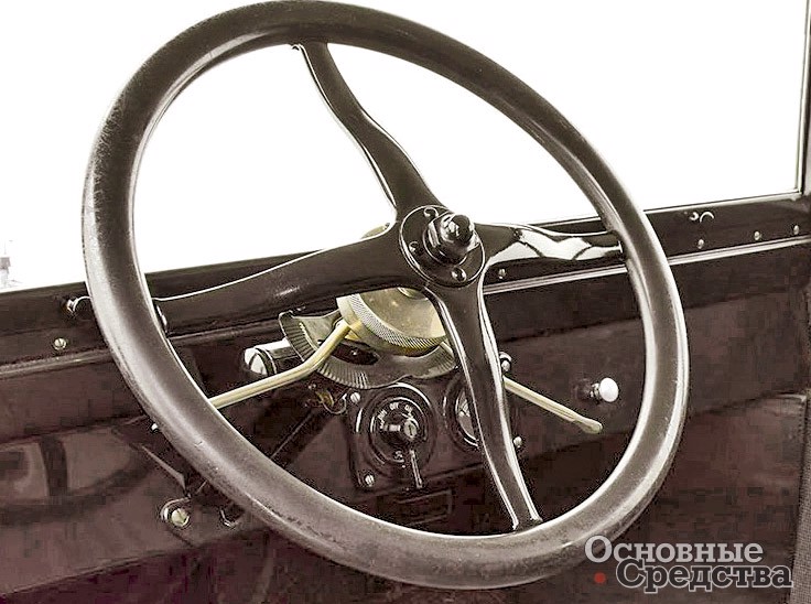 Рис.15. Рулевое колесо автомобиля Ford T с подрулевыми рычажками управления