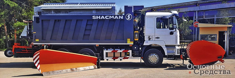 Оборудование ДМК-55SH кемеровского завода «КОРМЗ» на базе самосвала Shacman