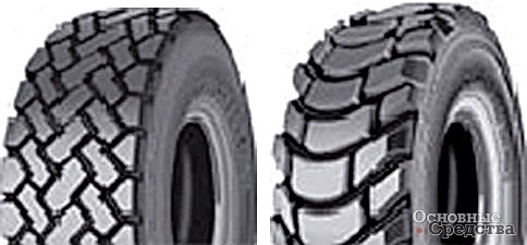Примеры рисунков протекторы шин G: G-2 (Michelin XMPS), G-3 (Michelin XR)