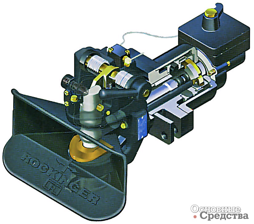 Полуавтоматическое ТСУ с диаметром шкворня 50 мм и гидравлическим амортизатором