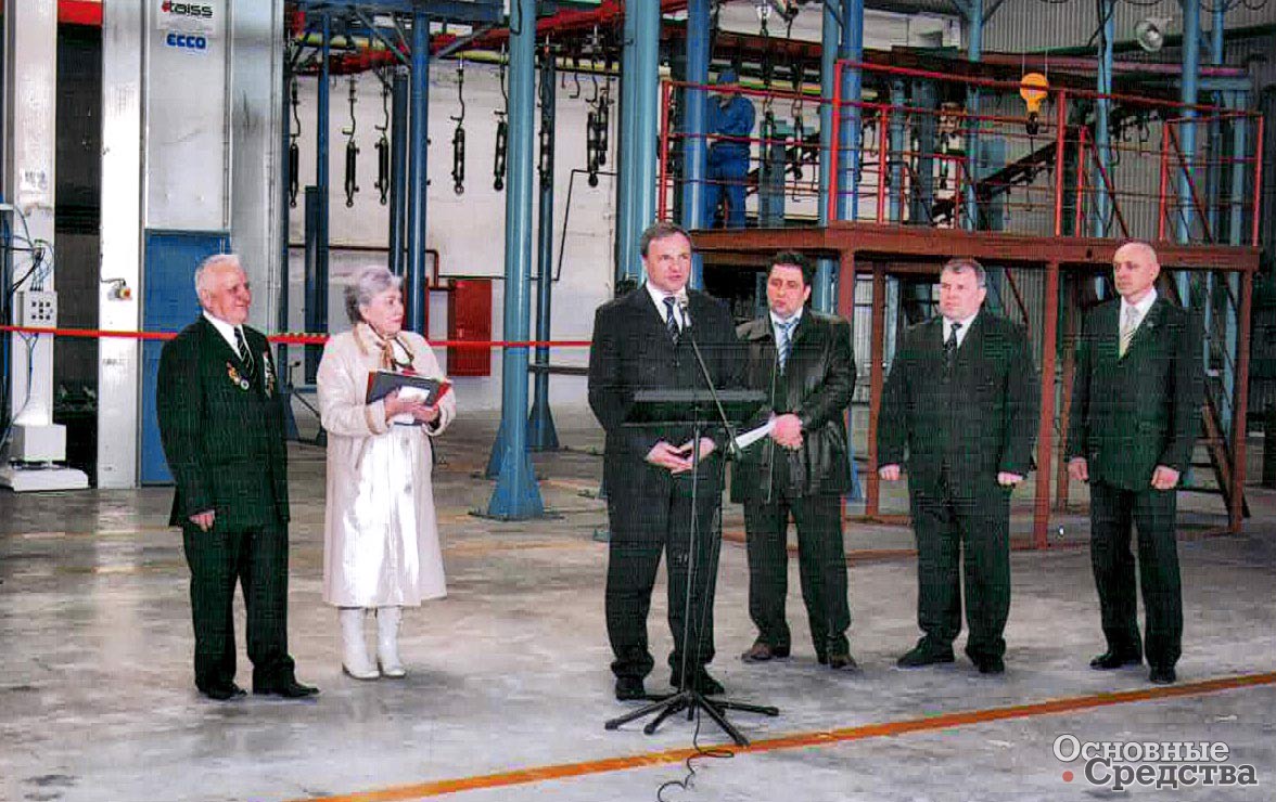 Апрель 2010 г. Открытие нового участка покраски в ОАО «Елецгидроагрегат»