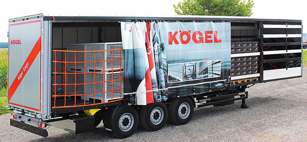 Шторный полуприцеп Kögel Cargo c разными вариантами крепления груза