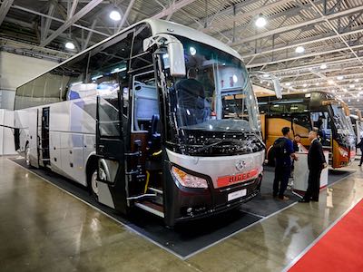 «Русбизнесавто» представила новый автобус Higer KLQ 6128 LQ на выставке Busworld Russia powered by Autotrans