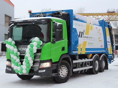 Первый в России мусоровоз Scania на метане появился в Ижевске