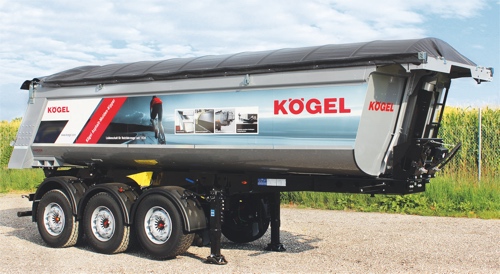 Термоизолированный самосвальный  полуприцеп Kögel для транспортировки асфальта